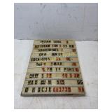 Vintage Plastic Menu Board with Letter Inserts