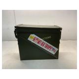 Metal Ammunition Storage Box with Decals