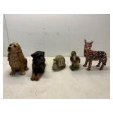 5 Figurines: Animals in Mixed Materials
