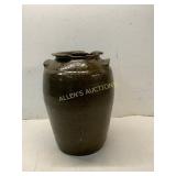 Stoneware Storage Jar with Brown Glaze