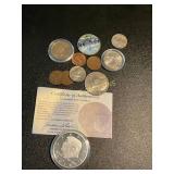 Colorized Trump Round, Nickels, Pennies, Bicentenn