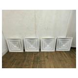 Four White Ceiling Vent Covers