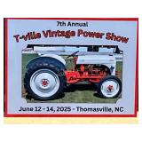Tin Sign for Vintage Power Show Advertisement