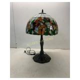 Stained Glass Like Table Lamp with Floral Design
