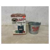 Wildlife Game Feeder Kit and Metal Beer Tub
