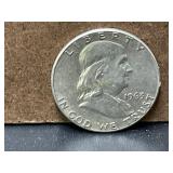 1963 Franklin Half Dollar 90% Silver Coin