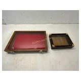 Two Display Cases With Glass Lids