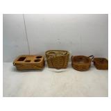 4 Longaberger Handmade Baskets