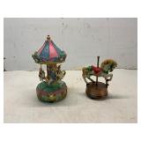 Two Carousel-Themed Music Boxes