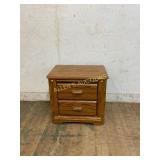Two-Drawer Wooden Nightstand