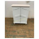 White Painted Wooden Storage Cabinet