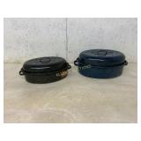 Enamel Roasting Pans With Lids