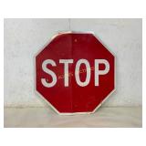 Metal Reflective Stop Sign With Red Face