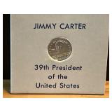 Jimmy Carter 10 mm Sterling Silver Coin