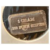 1 Gram .999 Pure Silver Bar with USCG Marking