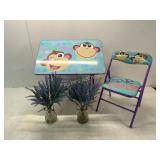Childrens Monkey-Themed Table and Chair Set wit
