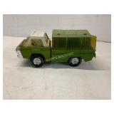 Vintage Green Plastic Toy Truck with Clear Bed Cov