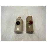 Two Ceramic Hot Water Bottles with Stoppers