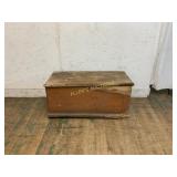 Wooden Storage Chest with Hinged Lid