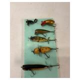 Six Vintage Fishing Lures