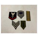 Five Military Insignia Patches
