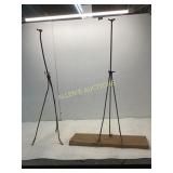 Metal Tripod Stands with Wood Base