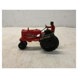 Vintage Cast Iron Toy Tractor with Driver