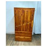 Cedar Wardrobe with Double Doors and Lower Storage