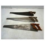 Three Vintage Hand Saws