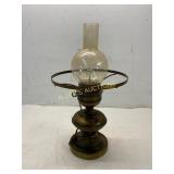 Brass Oil Lamp with Glass Chimney