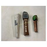Three Beer Tap Handles with Branding
