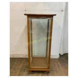 Wood-Framed Glass Display Cabinet