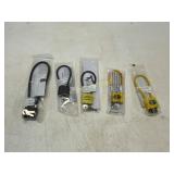 Five Cable Lock Assemblies with Keys
