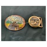Two Buckles Featuring Wildlife Motifs