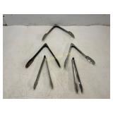 Five Metal Advertising Kitchen Tongs