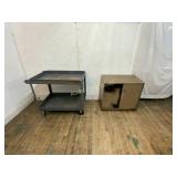 Metal Utility Cart and Storage Cabinet