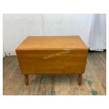 Wooden Drop-Leaf Table with Turned Legs