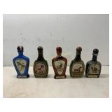 Five Wildlife Series Ceramic Decanters