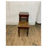 Two-Tier Wooden Step Table