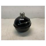 Black Metal Smuge Pot with Silver-Tone Cap