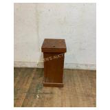 Wooden Trash Bin with Hinged Lid