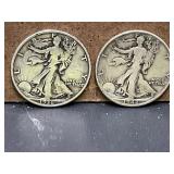 1942-S and 1936 Walking Liberty Silver Half Dollar