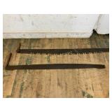 Two Vintage Crosscut Saws with Handles