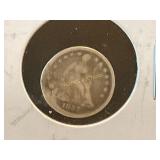 1857 Seated Liberty Half Dime, 90% Silver