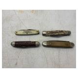 Four Folding Pocket Knives