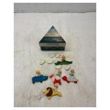 Triangle Ativan Box with Wooden Figures