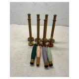 Wooden Textile Spools with Thread