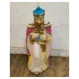 Blow Mold King Figure With Pink Cape