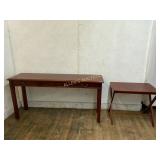 Mahogany Console Table and Small Side Table