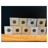 9 Indian Head Pennies